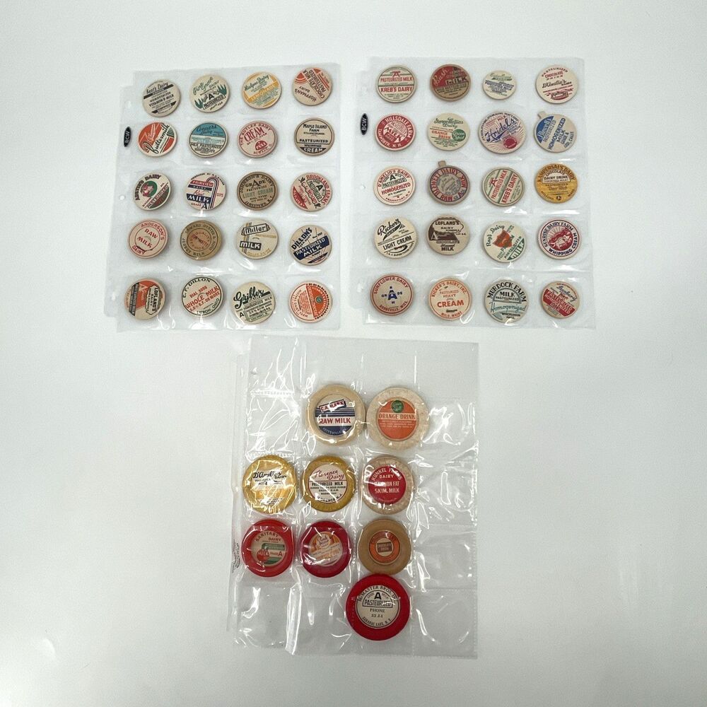 49 Different Milk Juice Caps Dairy McMaster Zink Bros Columbus Cry Sanitary +